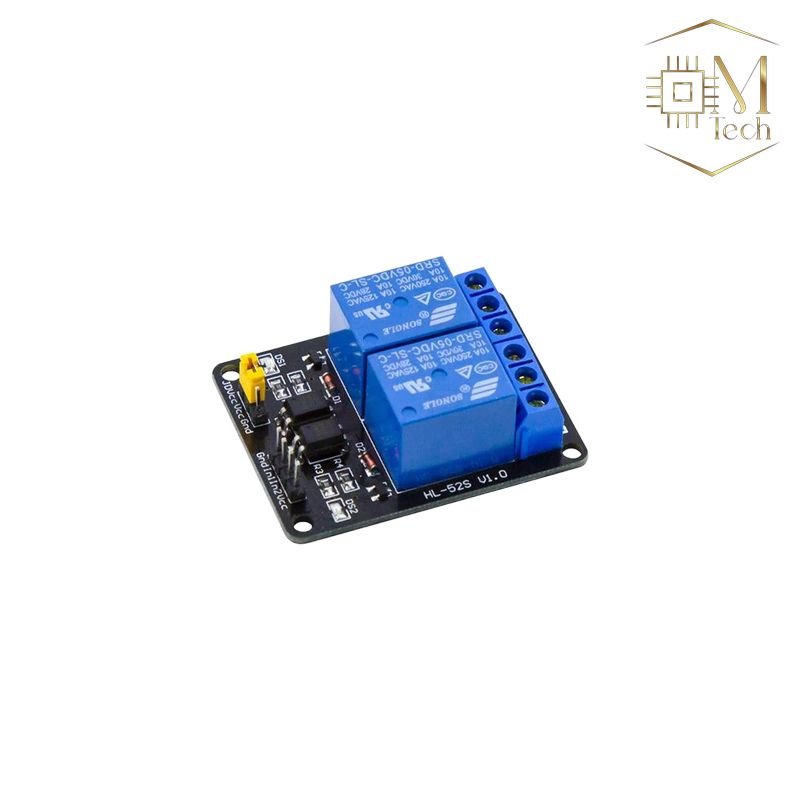 2 Channel Relay Module with light coupling 5V - M-Tech Smart